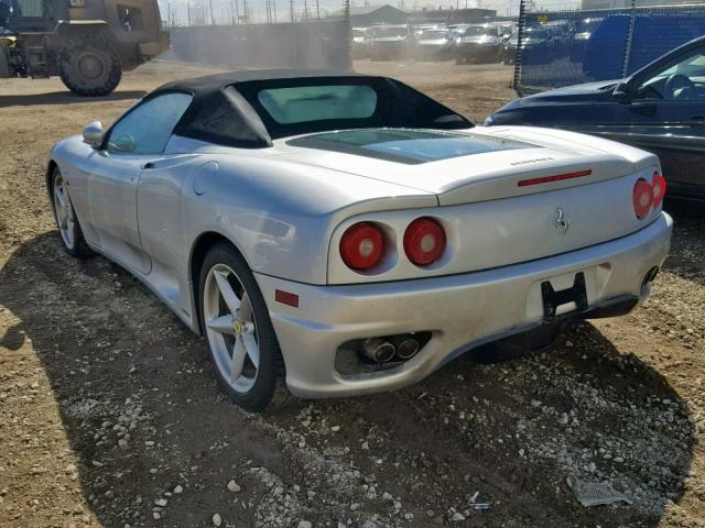 ZFFYT53AX30132510 - 2003 FERRARI 360 SPIDER SILVER photo 3