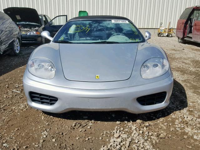 ZFFYT53AX30132510 - 2003 FERRARI 360 SPIDER SILVER photo 9