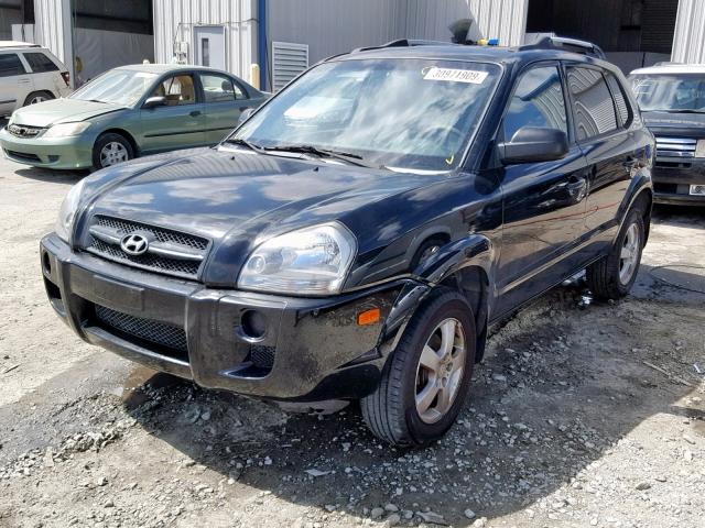 KM8JM12B55U125889 - 2005 HYUNDAI TUCSON GL BLACK photo 2