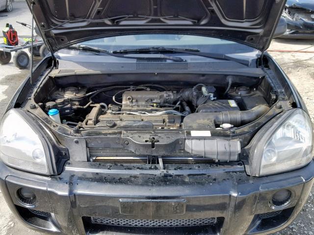 KM8JM12B55U125889 - 2005 HYUNDAI TUCSON GL BLACK photo 7