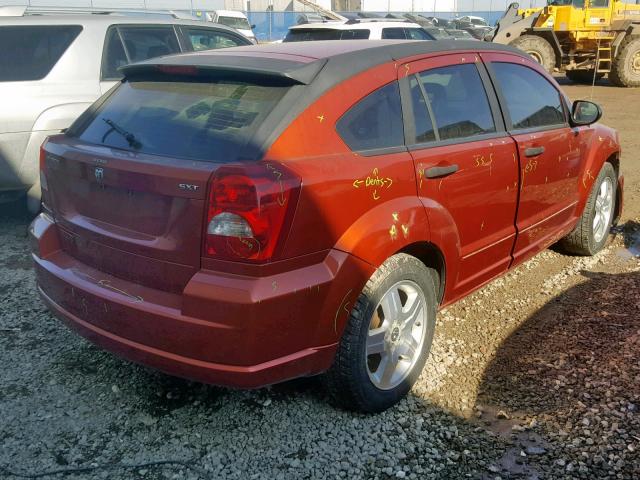 1B3HB48C07D570510 - 2007 DODGE CALIBER SX RED photo 4