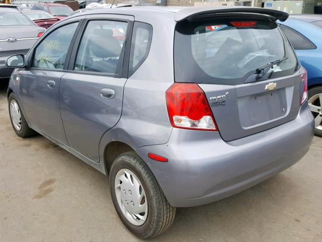 KL1TD66627B789886 - 2007 CHEVROLET AVEO BASE Күміс фото 3