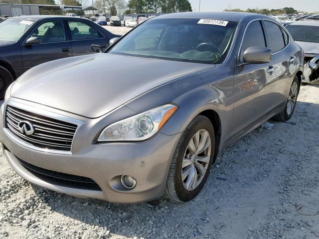 JN1BY1AP8BM321317 - 2011 INFINITI M37 SILVER photo 2