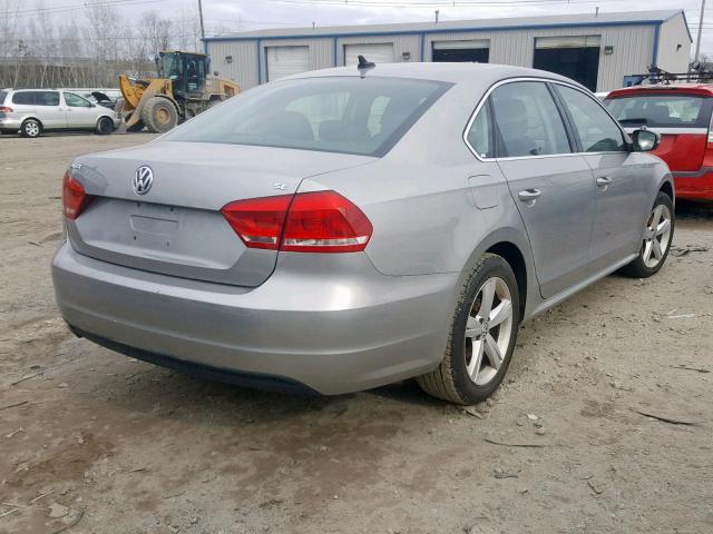 1VWBP7A31DC127007 - 2013 VOLKSWAGEN PASSAT SE GRAY photo 4