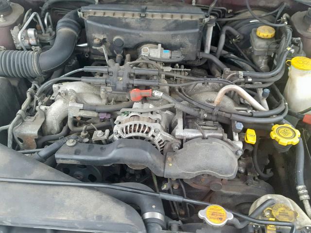 4S3BE635317203445 - 2001 SUBARU LEGACY L BURGUNDY photo 7