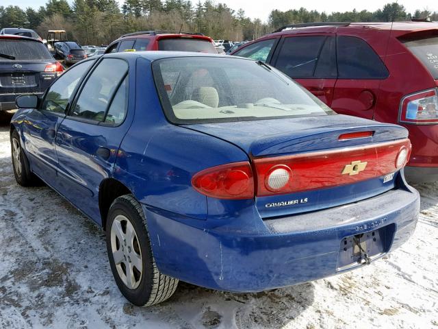 1G1JF54F147247564 - 2004 CHEVROLET CAVALIER L BLUE photo 3