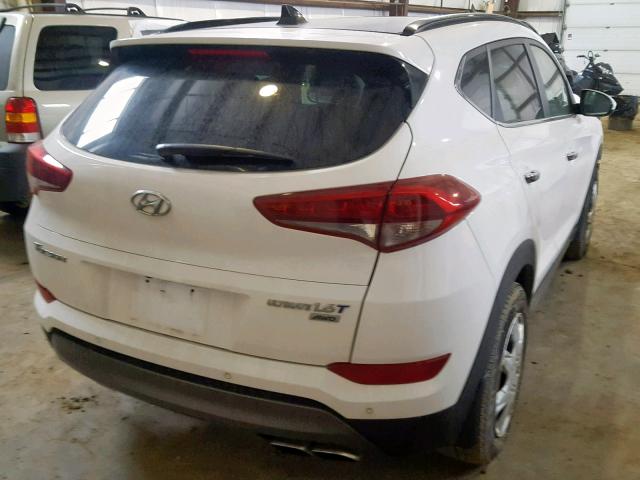 KM8J3CA24GU043736 - 2016 HYUNDAI TUCSON LIM WHITE photo 4