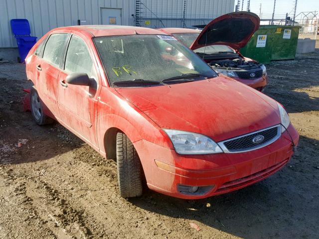 1FAFP34N57W120886 - 2007 FORD FOCUS ZX4 RED photo 1