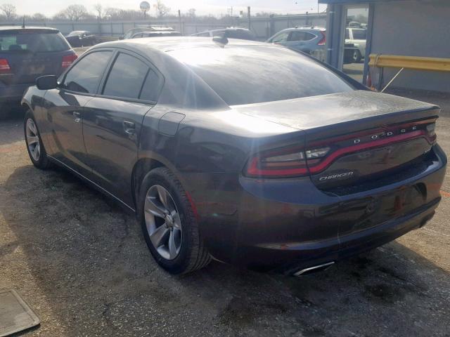 2C3CDXHG6HH509940 - 2017 DODGE CHARGER SX GRAY photo 3