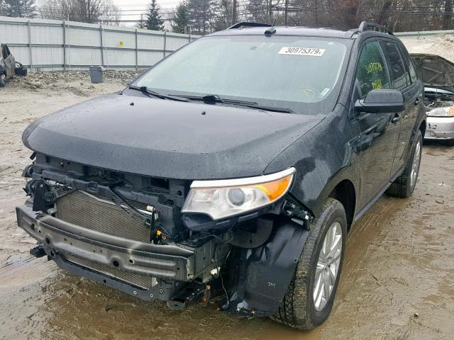 2FMDK4JC5DBA55877 - 2013 FORD EDGE SEL BLACK photo 2