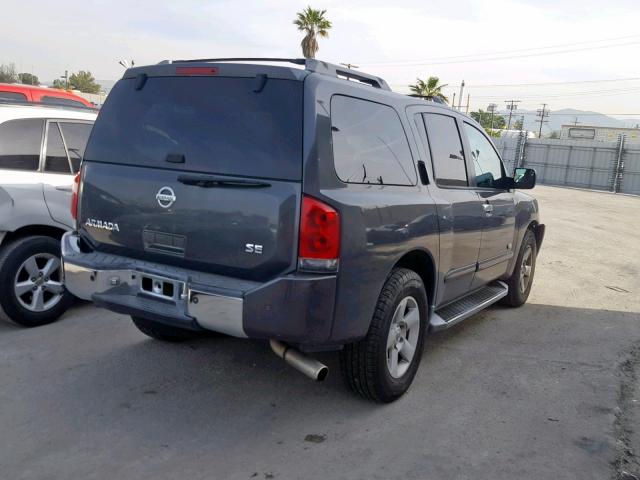 5N1AA08A66N709554 - 2006 NISSAN ARMADA SE GRAY photo 4