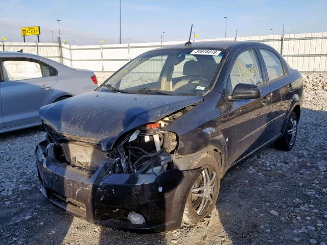 KL1TG5DE2AB133660 - 2010 CHEVROLET AVEO LT BLACK photo 2