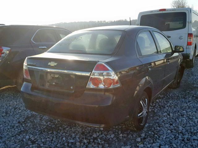 KL1TG5DE2AB133660 - 2010 CHEVROLET AVEO LT BLACK photo 4