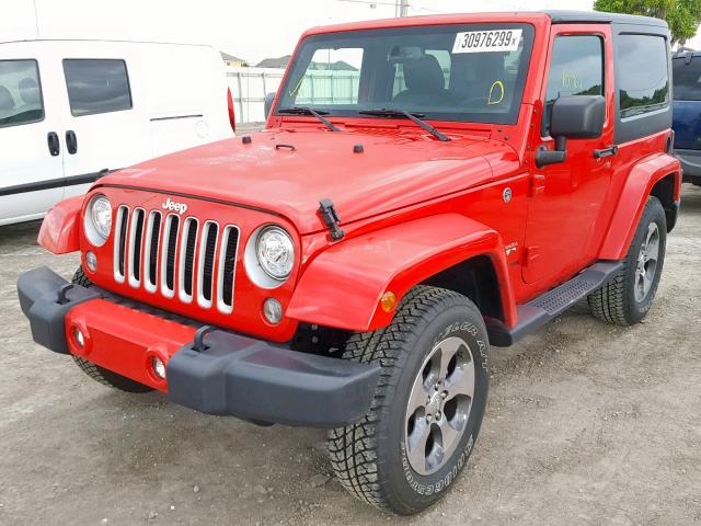 1C4AJWBG9JL809950 - 2018 JEEP WRANGLER S RED photo 2