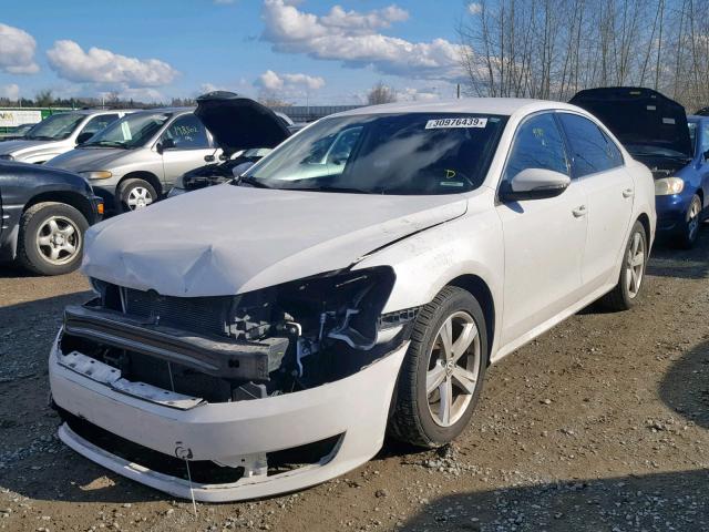 1VWBP7A39CC094286 - 2012 VOLKSWAGEN PASSAT SE WHITE photo 2