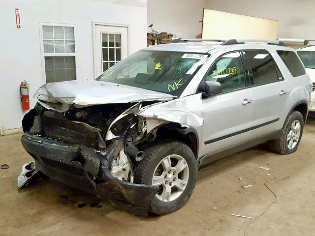 1GKLRKED3AJ184411 - 2010 GMC ACADIA SL SILVER photo 2