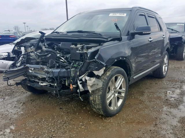 1FM5K8F80HGA02163 - 2017 FORD EXPLORER L GRAY photo 2