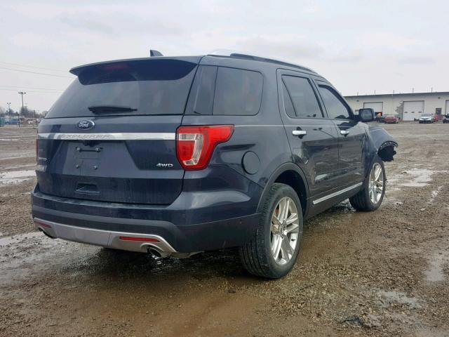 1FM5K8F80HGA02163 - 2017 FORD EXPLORER L GRAY photo 4