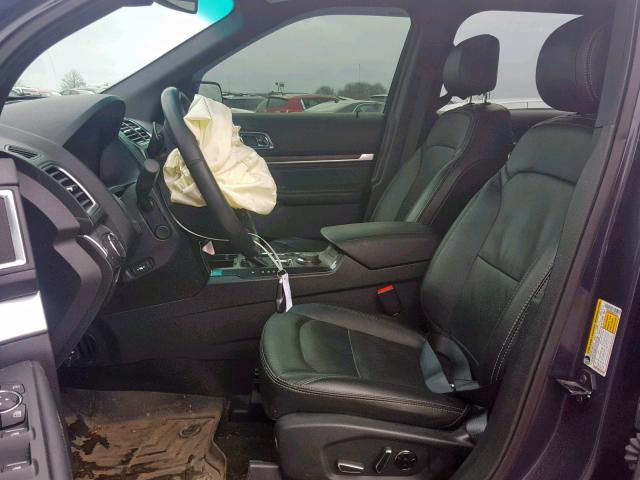 1FM5K8F80HGA02163 - 2017 FORD EXPLORER L GRAY photo 5