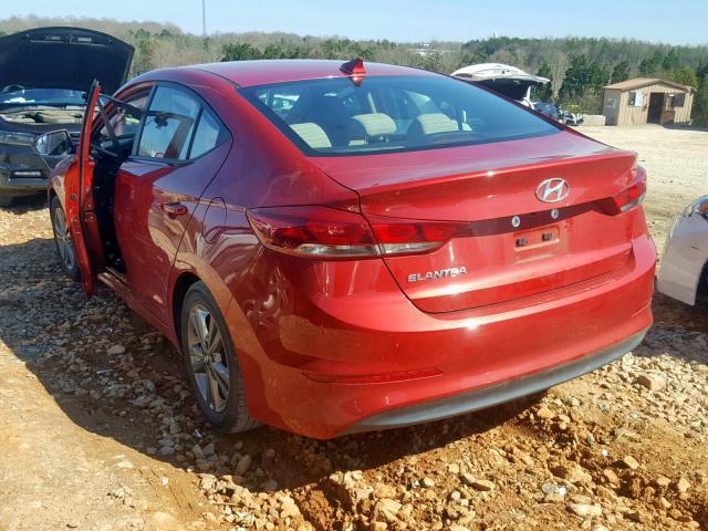 5NPD84LF0HH003674 - 2017 HYUNDAI ELANTRA SE RED photo 3