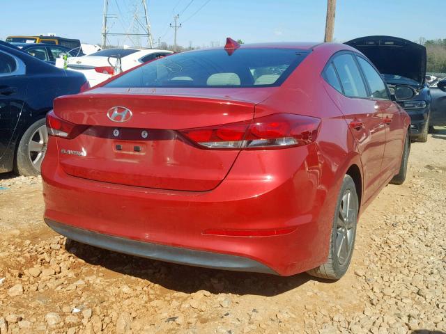 5NPD84LF0HH003674 - 2017 HYUNDAI ELANTRA SE RED photo 4