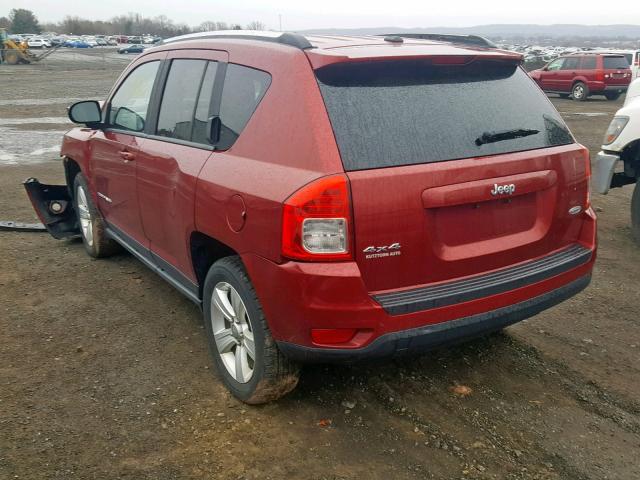 1C4NJDEB7CD633435 - 2012 JEEP COMPASS LA RED photo 3