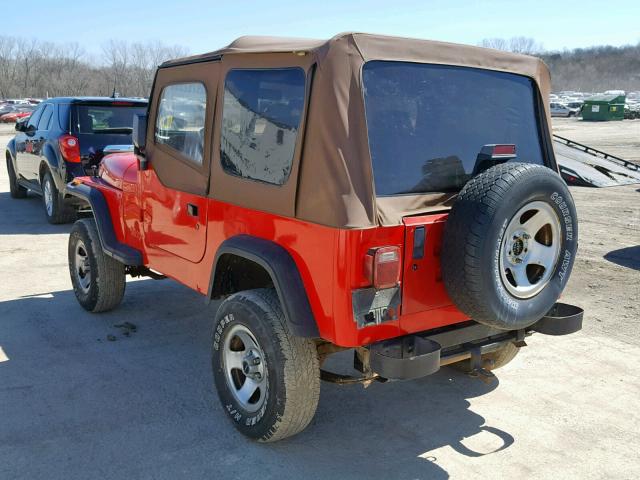 1J4FY19P3SP209018 - 1995 JEEP WRANGLER / RED photo 3