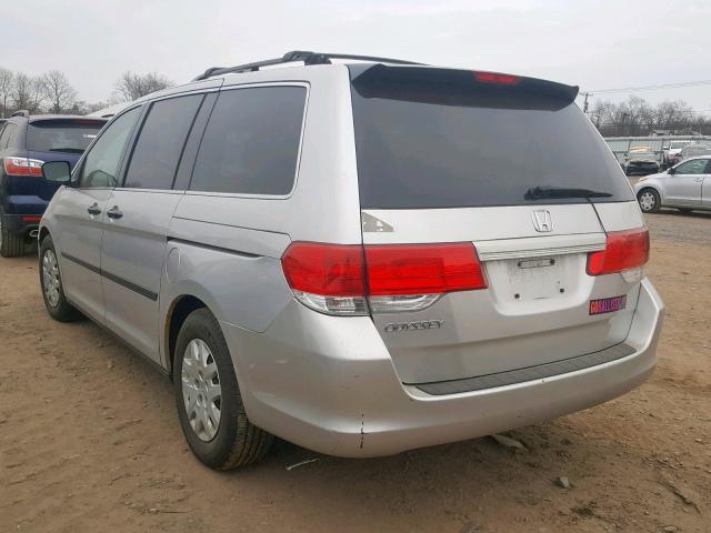 5FNRL38249B011216 - 2009 HONDA ODYSSEY LX SILVER photo 3