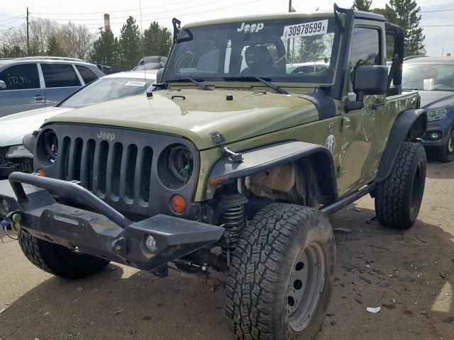 1C4AJWAG4DL627241 - 2013 JEEP WRANGLER S GREEN photo 2