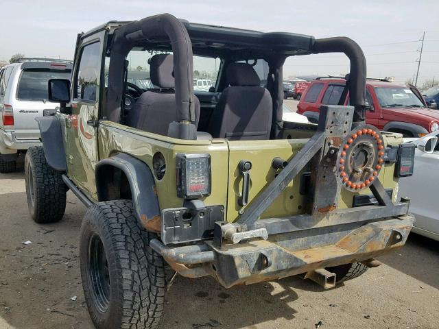 1C4AJWAG4DL627241 - 2013 JEEP WRANGLER S GREEN photo 3