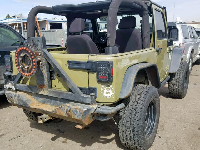 1C4AJWAG4DL627241 - 2013 JEEP WRANGLER S GREEN photo 4