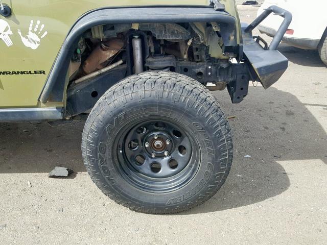 1C4AJWAG4DL627241 - 2013 JEEP WRANGLER S GREEN photo 9