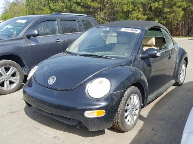 3VWCM31Y55M300853 - 2005 VOLKSWAGEN NEW BEETLE შავი ფოტო 2