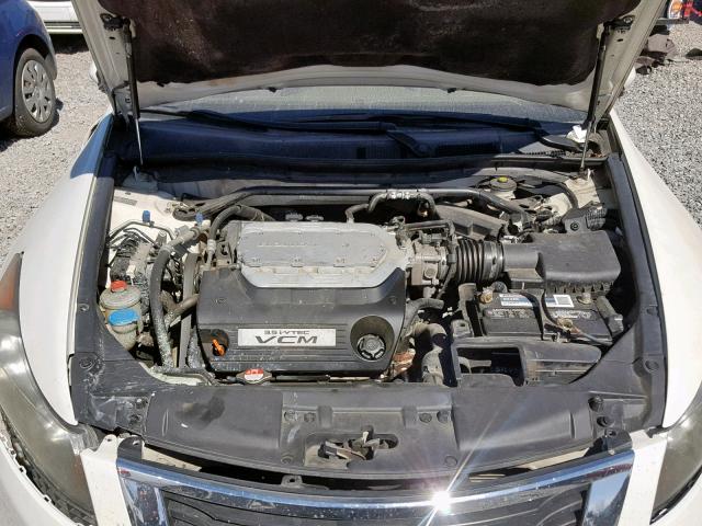 1HGCP3F89AA005525 - 2010 HONDA ACCORD EXL WHITE photo 7