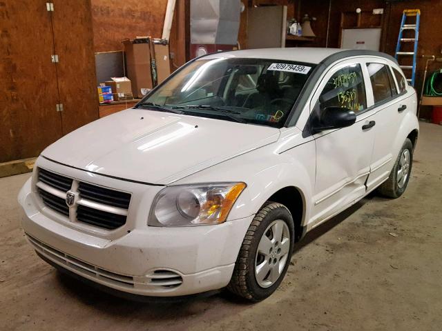 1B3HB28B27D177944 - 2007 DODGE CALIBER WHITE photo 2