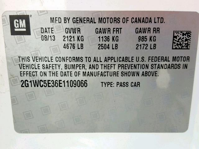 2G1WC5E36E1109066 - 2014 CHEVROLET IMPALA LIM SILVER photo 10