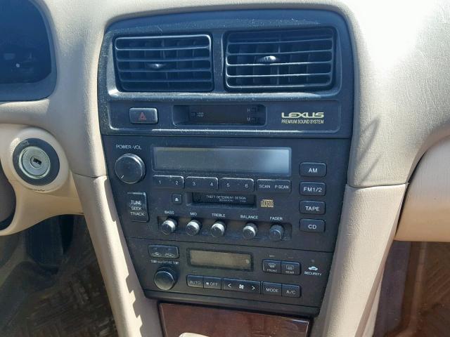 JT8BF22G3V5001228 - 1997 LEXUS ES 300 BEIGE photo 9