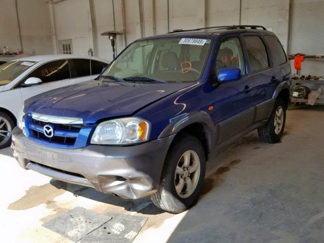 4F2YZ04135KM02067 - 2005 MAZDA TRIBUTE S BLUE photo 2