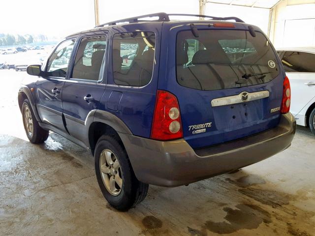 4F2YZ04135KM02067 - 2005 MAZDA TRIBUTE S BLUE photo 3