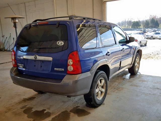 4F2YZ04135KM02067 - 2005 MAZDA TRIBUTE S BLUE photo 4