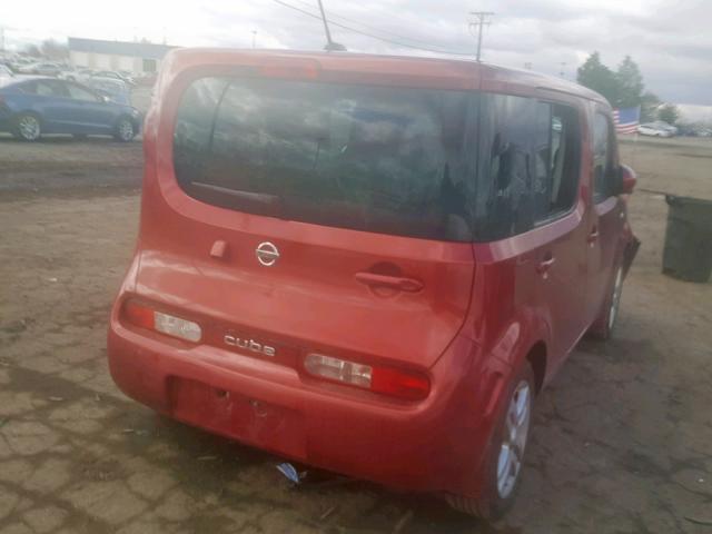 JN8AZ2KR6BT201263 - 2011 NISSAN CUBE BASE RED photo 4