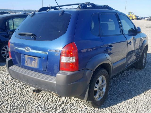 KM8JN12D18U835732 - 2008 HYUNDAI TUCSON SE BLUE photo 4