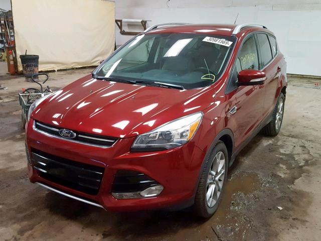 1FMCU0JX8EUD79256 - 2014 FORD ESCAPE TIT RED photo 2