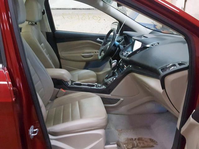 1FMCU0JX8EUD79256 - 2014 FORD ESCAPE TIT RED photo 5