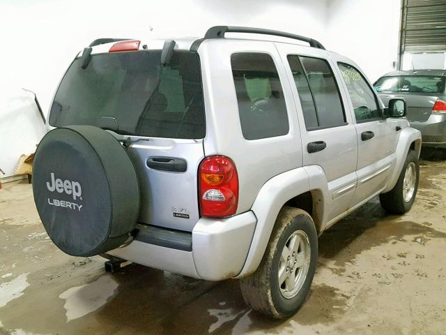 1J4GL58K34W228208 - 2004 JEEP LIBERTY LI SILVER photo 4