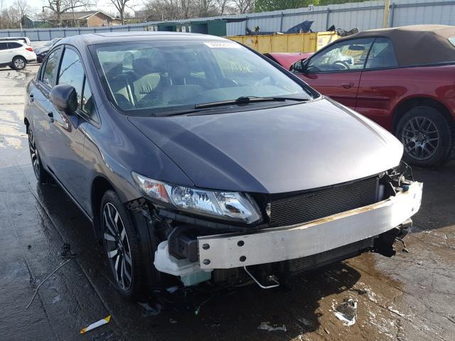 2HGFB2F9XFH514238 - 2015 HONDA CIVIC EXL GRAY photo 1