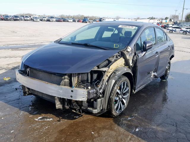 2HGFB2F9XFH514238 - 2015 HONDA CIVIC EXL GRAY photo 2