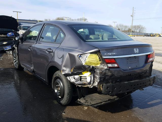 2HGFB2F9XFH514238 - 2015 HONDA CIVIC EXL GRAY photo 3