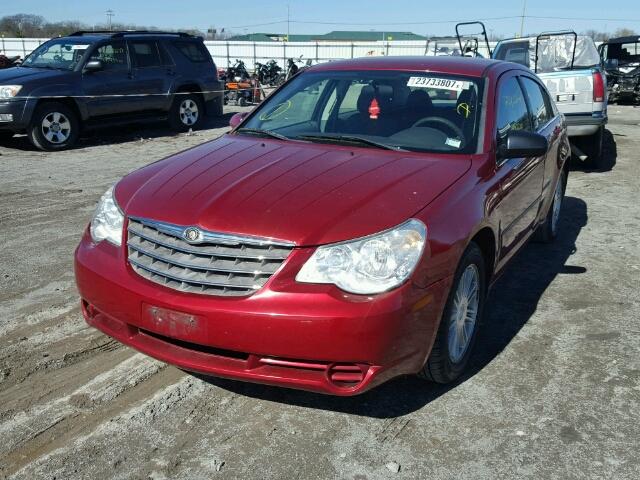 1C3LC56K97N545142 - 2007 CHRYSLER SEBRING TO BURGUNDY photo 2