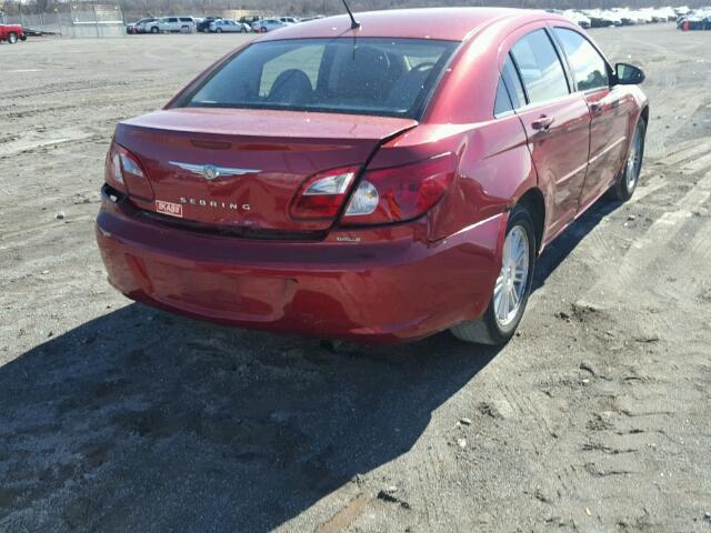 1C3LC56K97N545142 - 2007 CHRYSLER SEBRING TO BURGUNDY photo 4